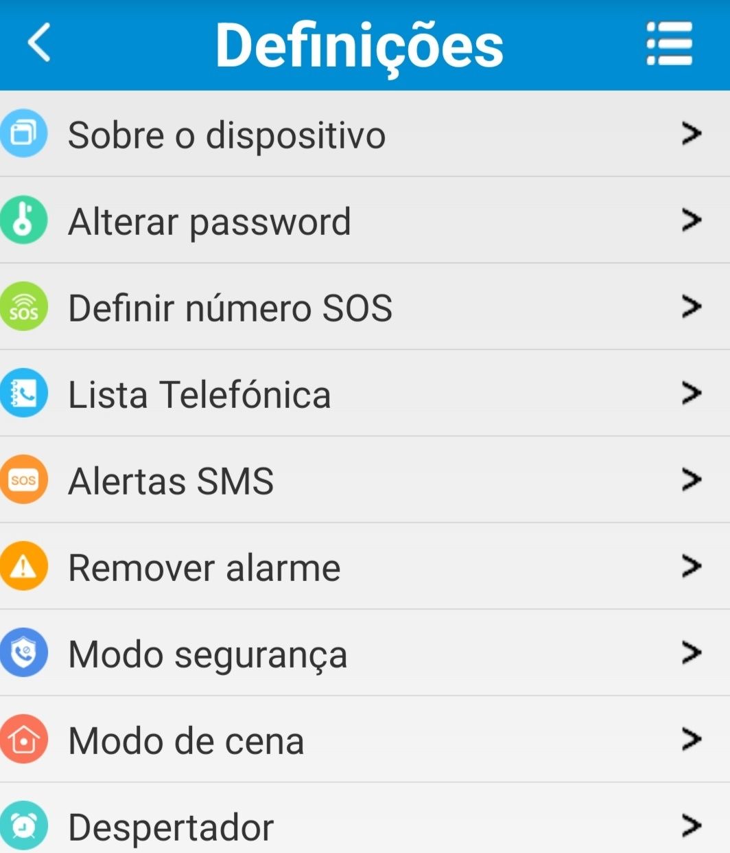 Relógio sénior SOS anti queda