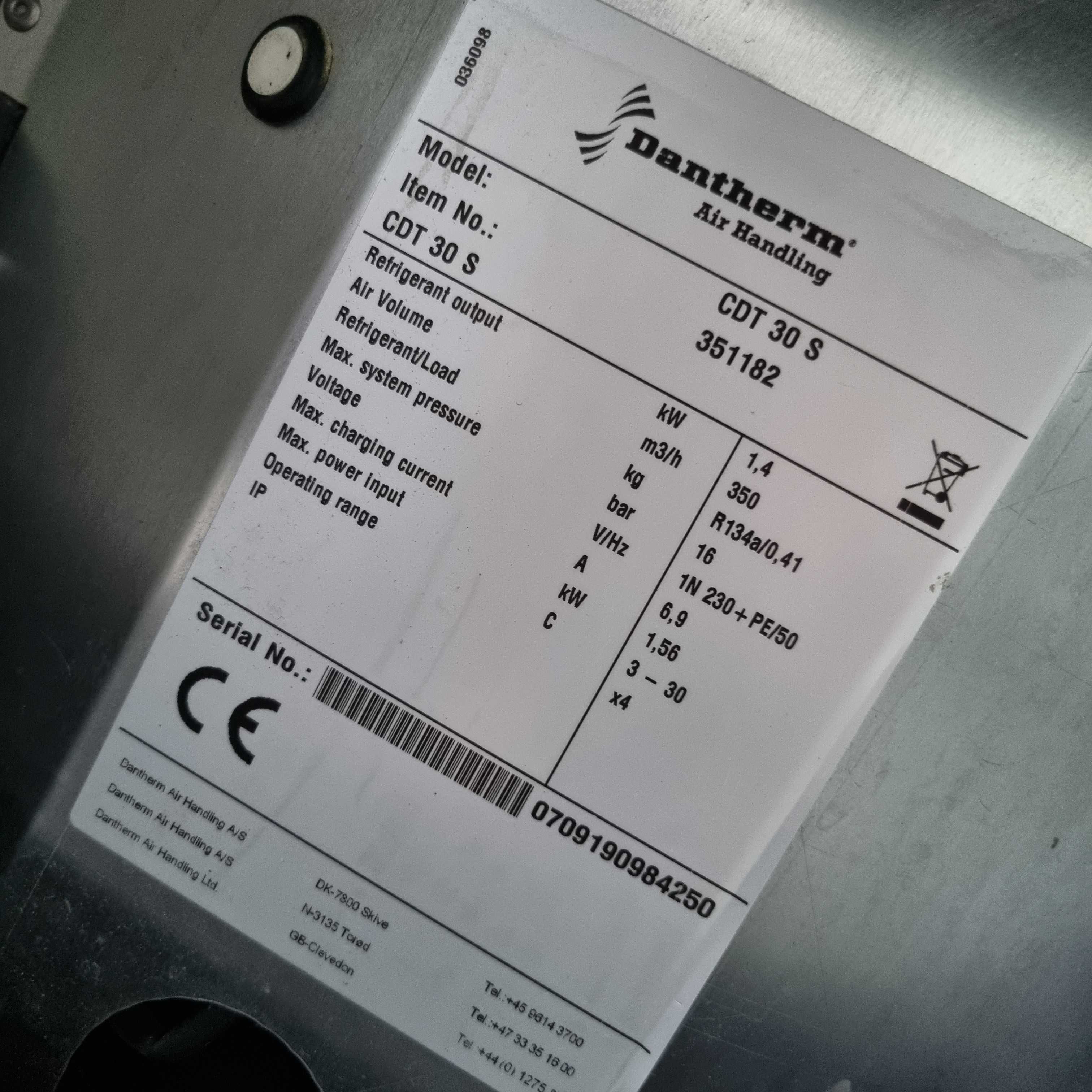 Pochłaniacz Wilgoci Osuszacz DANTHERM CDT 30S z Grzałką z Norwegii !