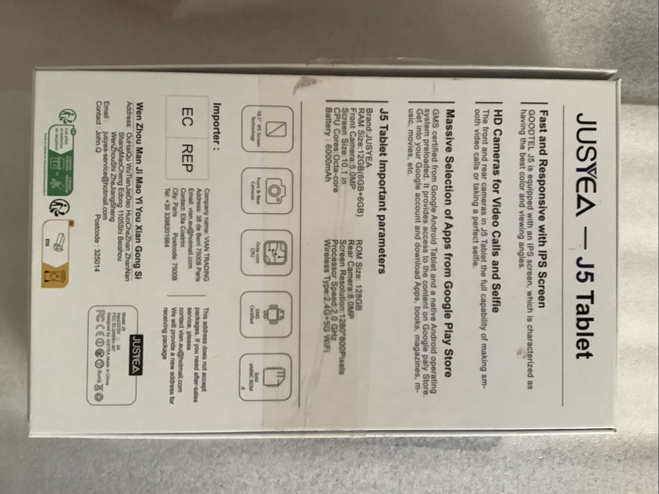 Tablet Jusyea J5 - Venda de pecas