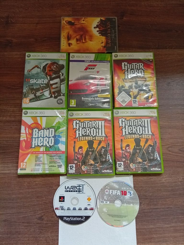 3 pady Sony PlayStation,zestaw gier Xbox 360