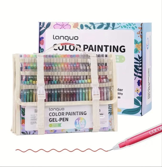 Ручки languo 168 шт в пеналі