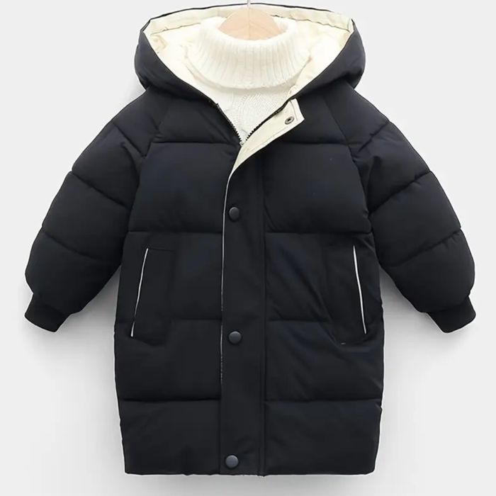 Нова тепла зимова куртка УНІСЕКС чорного кольору, розмір 128-134