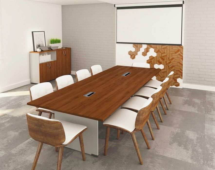 Stół konferencyjny do sali narad, szafki na dokumenty od producenta