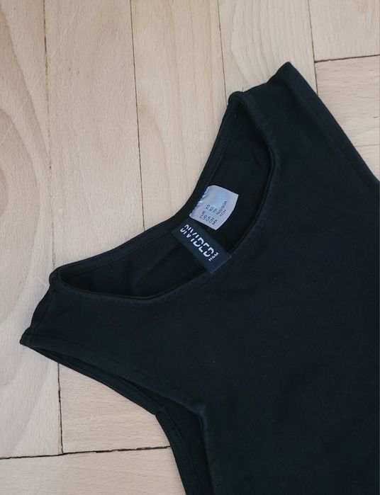 Top damski czarny koszulka crop top H&M Rozmiar XS
