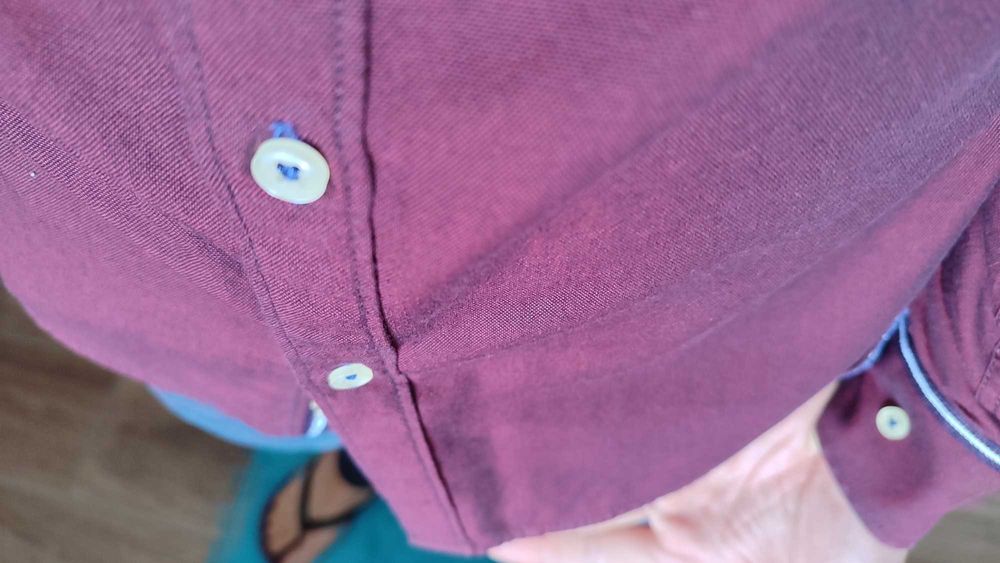Camisa Bordeaux Homem Zara | Tamanho S | Slim Fit [Usada uma vez]
