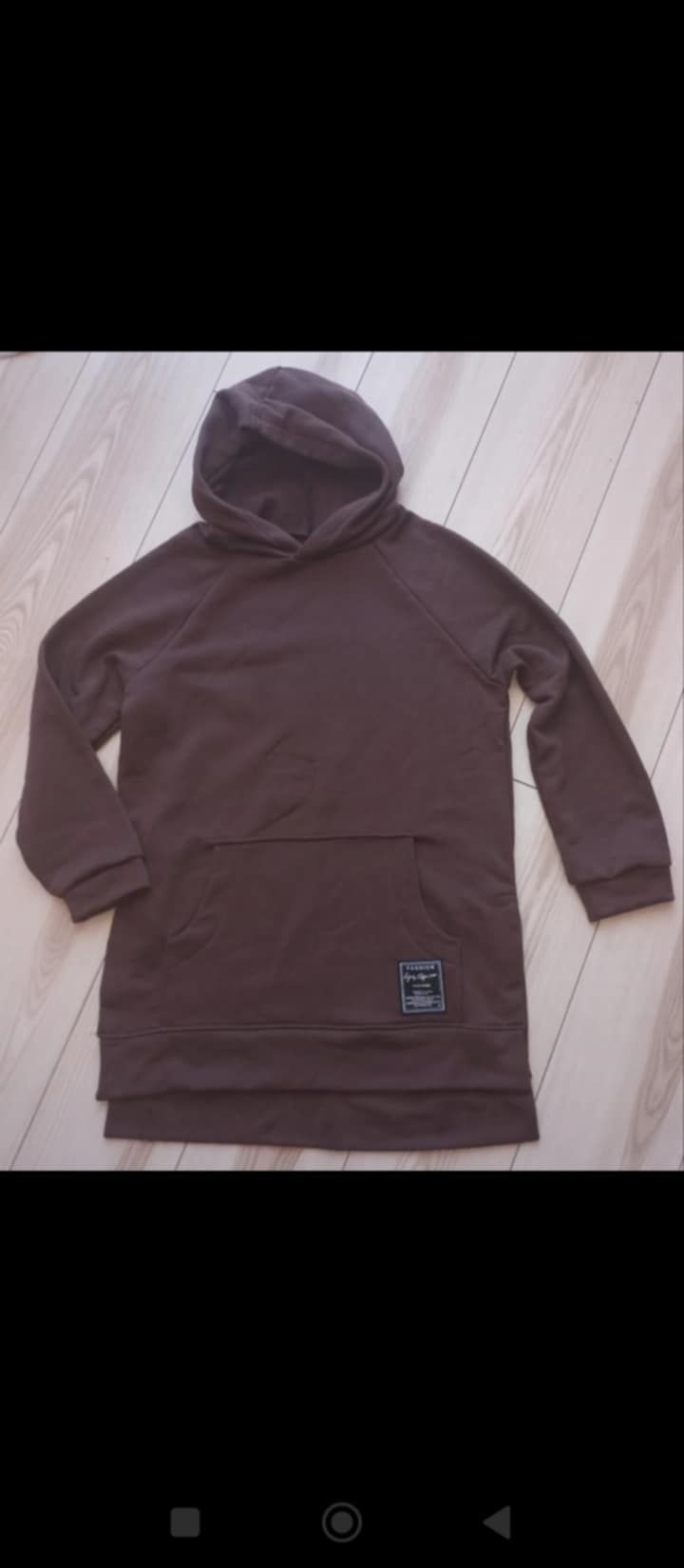 Bluza dresowa brązowa czekolada oversise