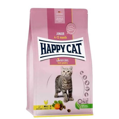 Happy Cat Junior Land Geflugel сухий корм для котят 4-12 місяців 10 кг
