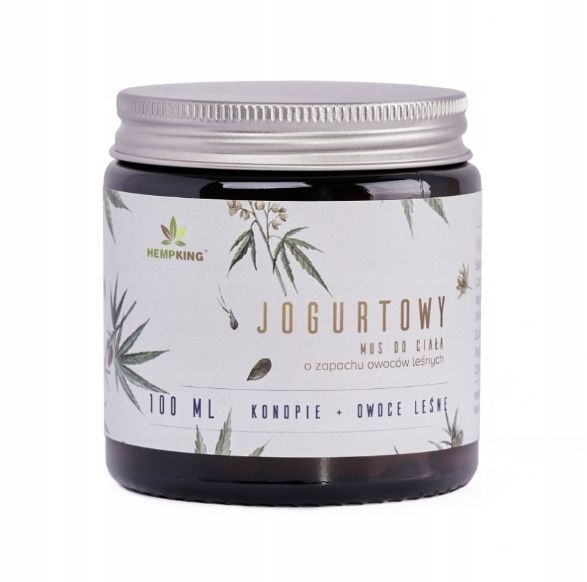 Jogurtowy mus konopny z CBD do ciała Owoce leśne HempKing Hemp King