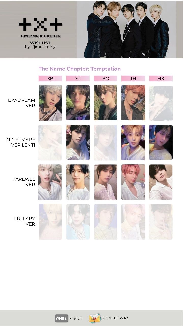 Photocards TxT (Tomorrow x Together)