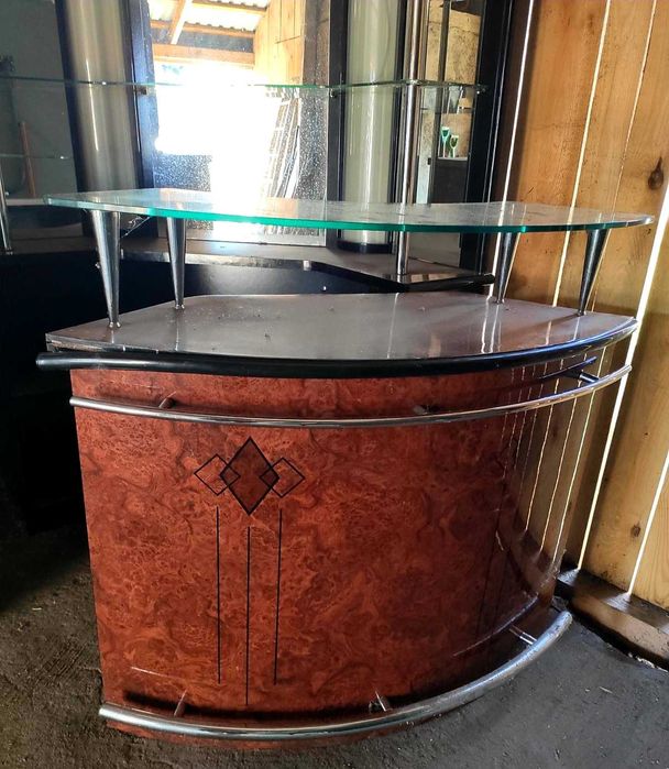 Barek narożny w szkle