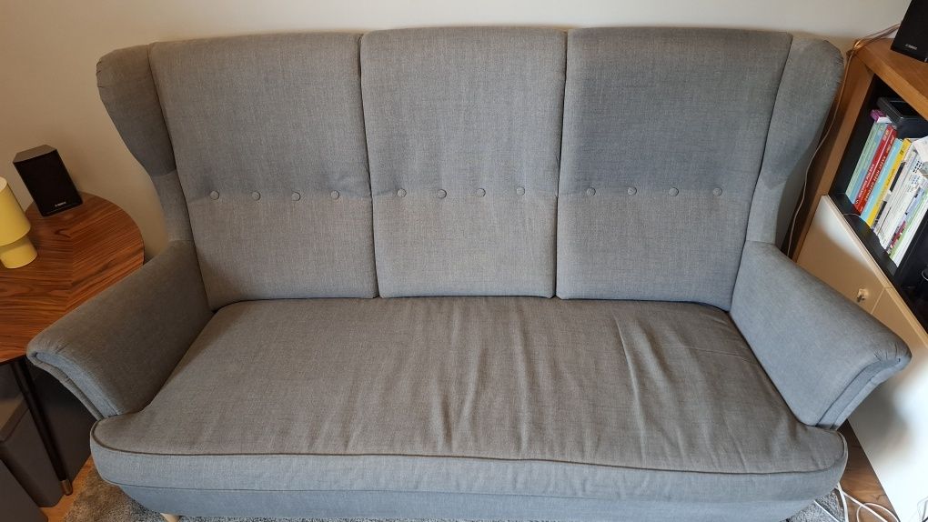 Sofa 3-osobowa Strandmon, Ciemnoszary Nordvalla (z IKEA)