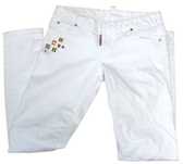 DSQUARED2 ROZ 38,40 jeansy damskie proste białe stretch