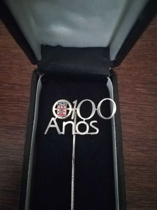 Alfinete Centenário ACP - Prata de Lei 925% - Novo