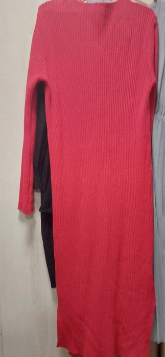 Czerwona dzianinowa sukienka od s do xxl