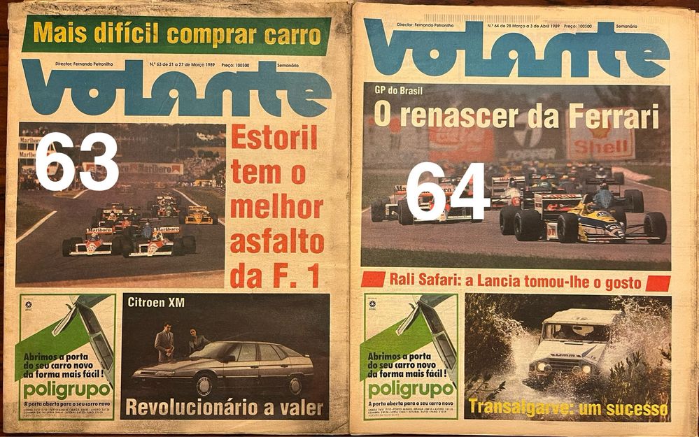 Vendo jornais Volante - ano 1989