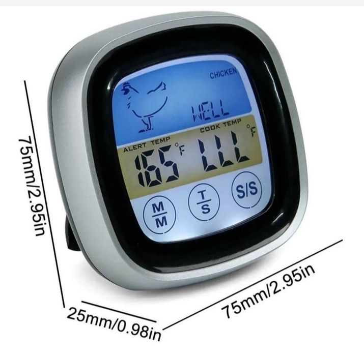 Кухонний, сенсорний термометр з таймером