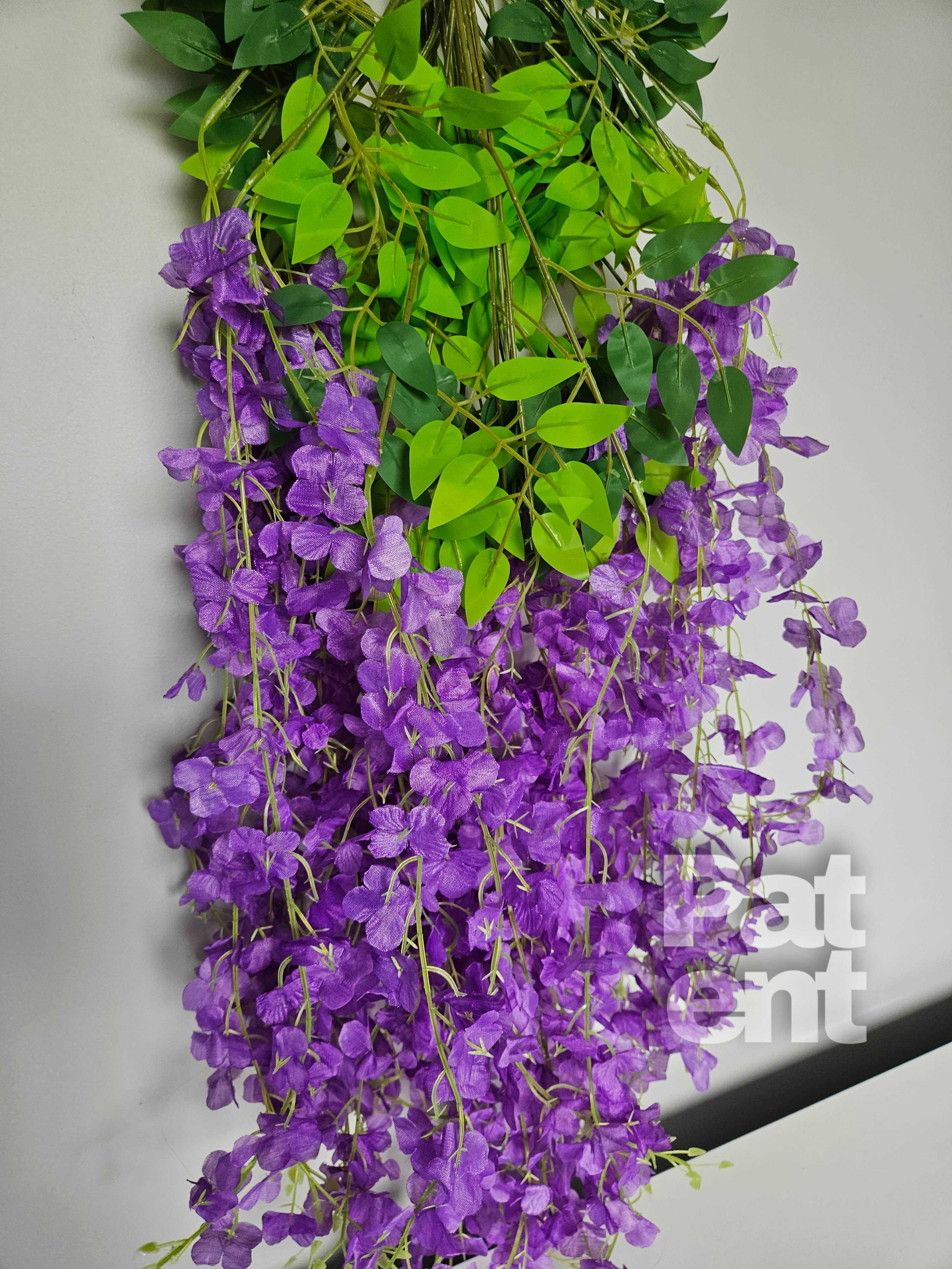 Wisteria fioletowa glicynia sztuczna girlanda dekoracja 12 sztuk