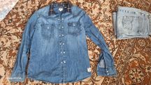 Levis джинсовая рубашка. XL.