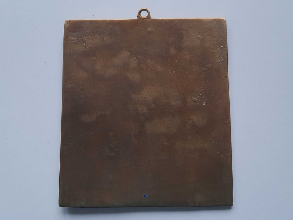 Ikona Matka Boska Paraklesis malowana, mosiądz (13 cm)