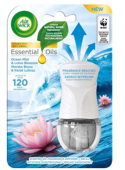 Air Wick Odświeżacz elektryczny Morska Bryza & Kwiat Lotosu wkład 19ml