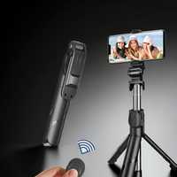 Xt02 bluetooth selfie vara dobrável mini tripé extensível