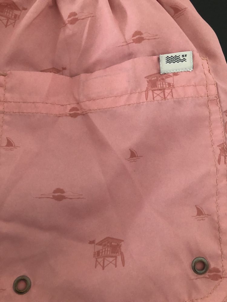 Calções de banho, com bolsos, elastico e atilhos