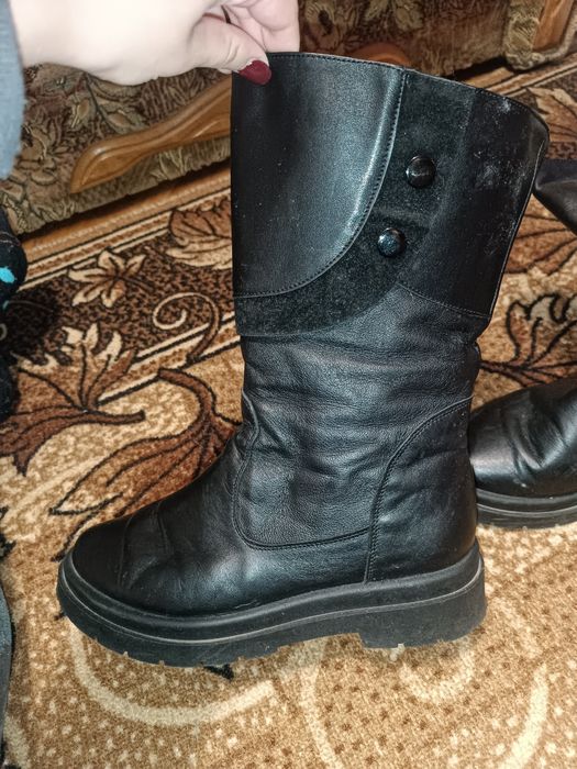 Шкіряні сапоги 38 р