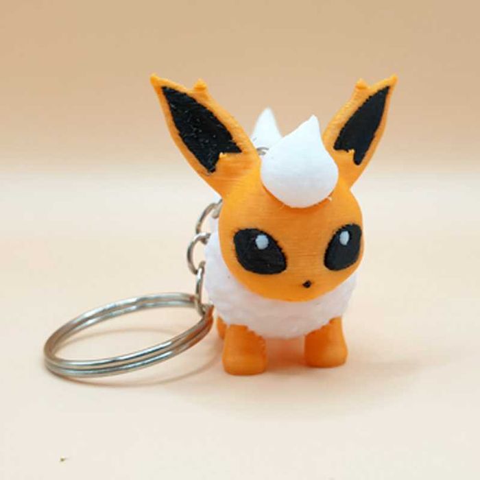 Flareon z druku 3D - brelok na prezent