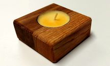Drewniany dębowy świecznik podgrzewacze tealight