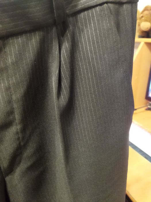 Чоловічі брюки чорні в полосочку