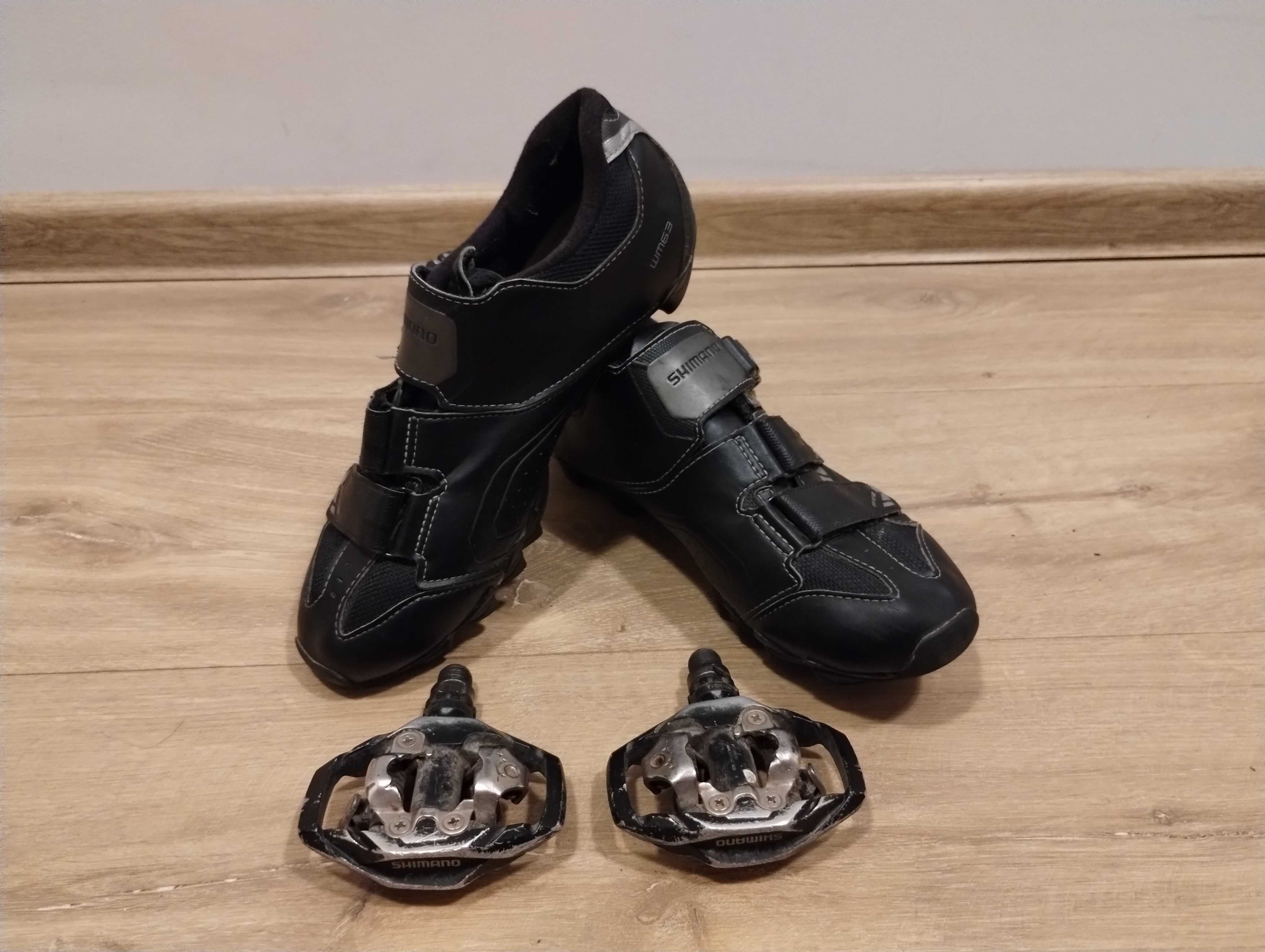 Buty rowerowe SPD Shimano  SH-WM63L + pedały rozmiar 40 (komplet)