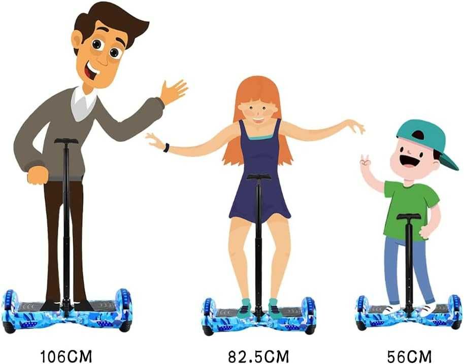 Guiador Extensível de Liga de Alumínio para Hoverboards de 6,5" e 10"