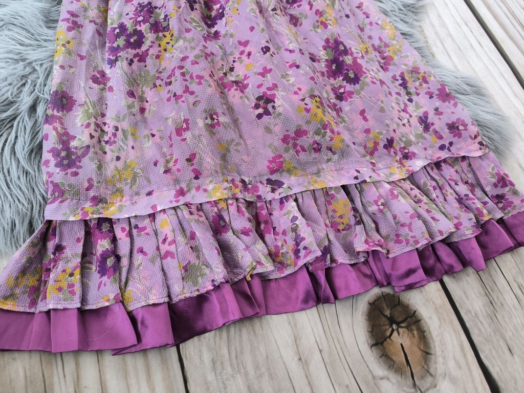 Intrend Max Mara sukienka w kwiatuszki 100% jedwab silk XS/S