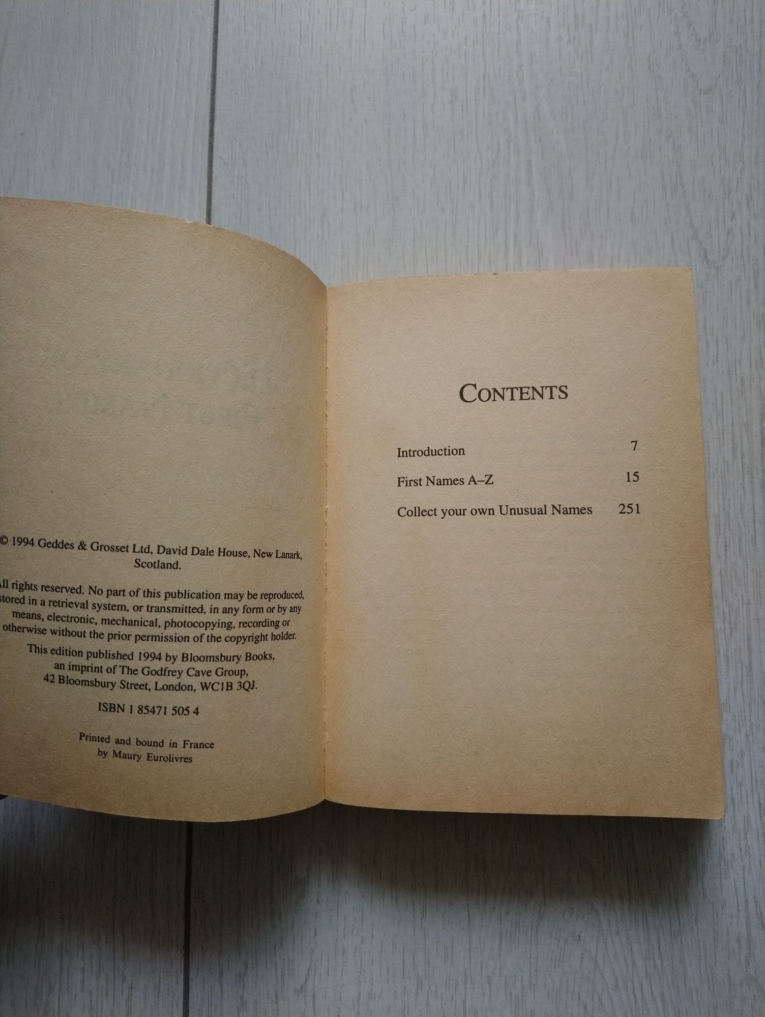 Книга Dictionary of First Names на английській мові