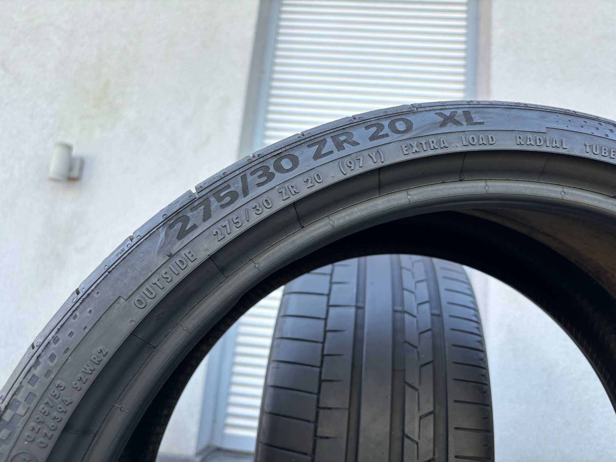 2szt letnie 275/30R20 Continental 6,5mm 2020r świetny stan! gwar L4163