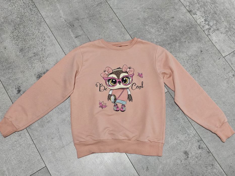 Bluza morelowa ze sowa sówka 134/140cm