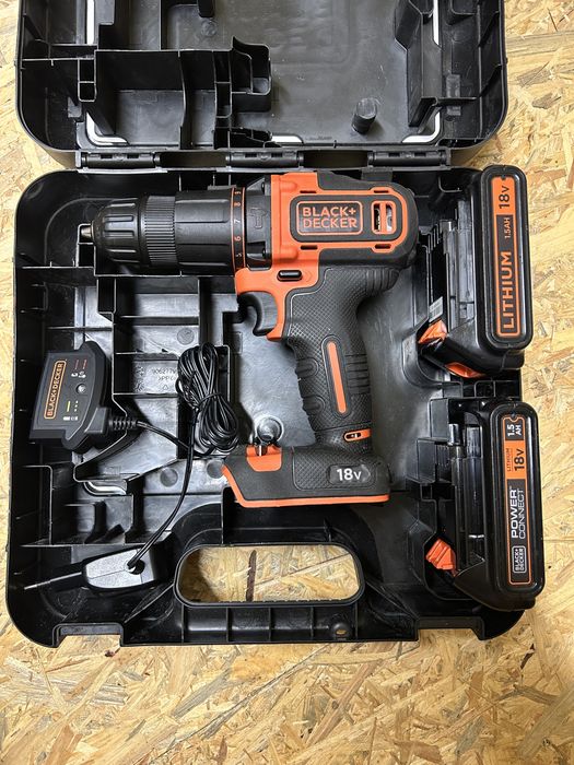 Wiertarka z udarem Black+Decker 18V