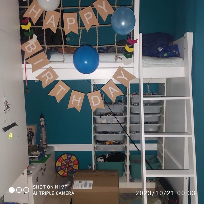 Antresola łóżko piętrowe drewniane