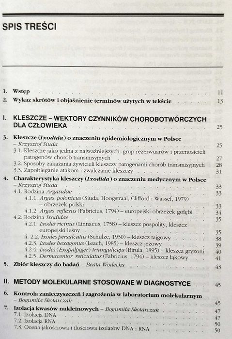 Biologia molekularna patogenów przenoszonych przez kleszcze Skotarczak