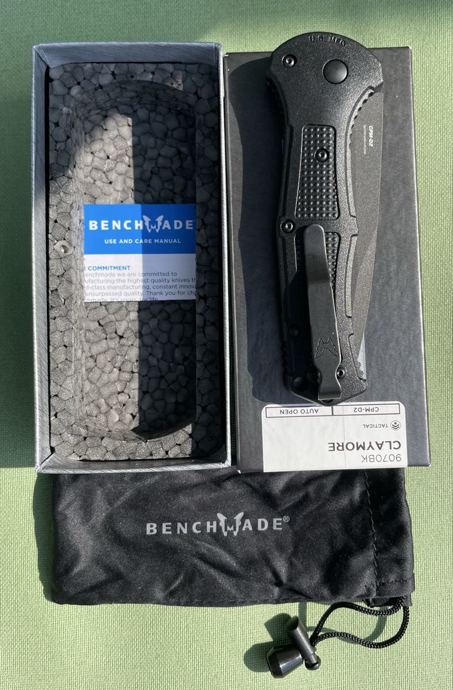 нож Benchmade Claymore 9070BK Automatic 3.6", CPM-D2, автоматический