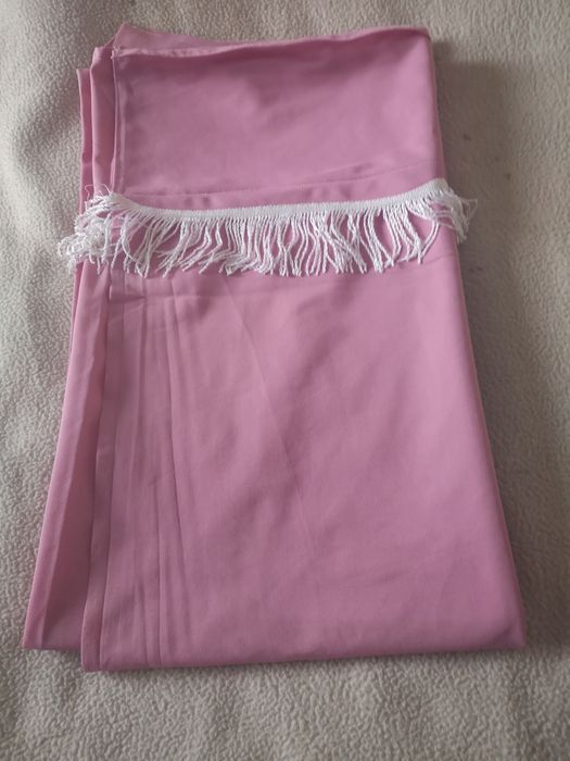 Zasłony różowe PRL (komplet)