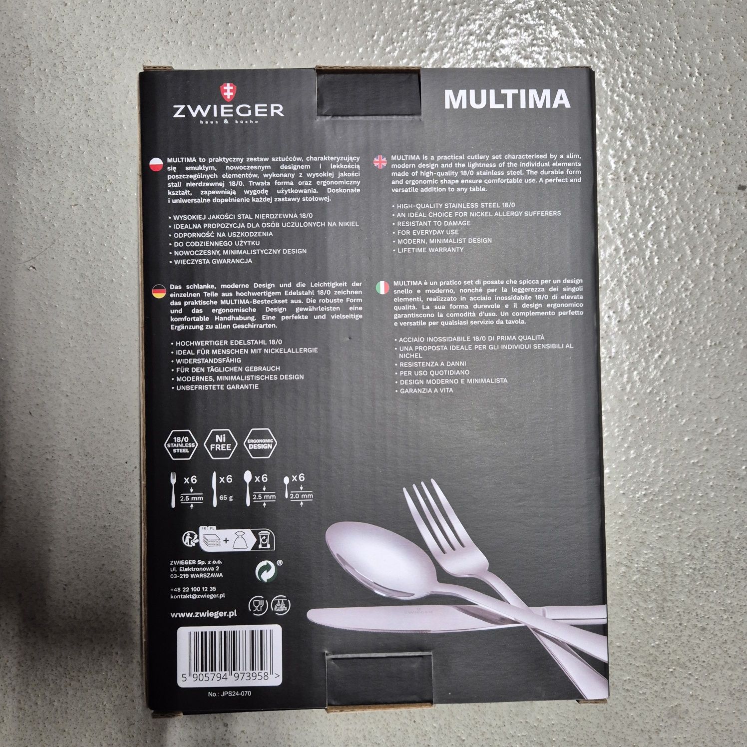 Zestaw sztućców Zwieger Multima 24 elementy
