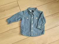 Miękka jeansowa koszula z podszewką babyGap 74-80 niemowlęca 6-12