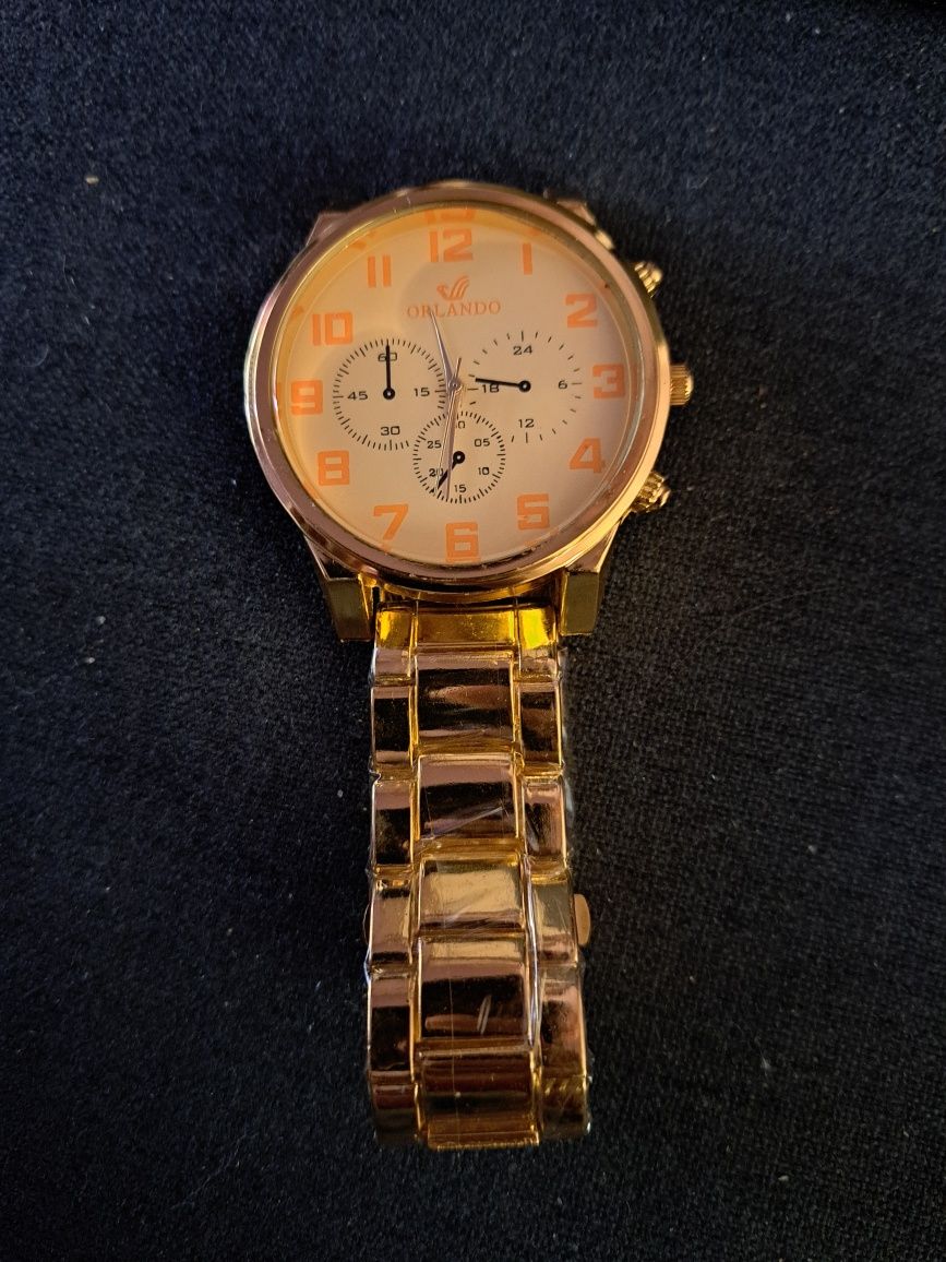 Zegarek męski na bransolecie Stainless Steel no:42.5 kolor złoty