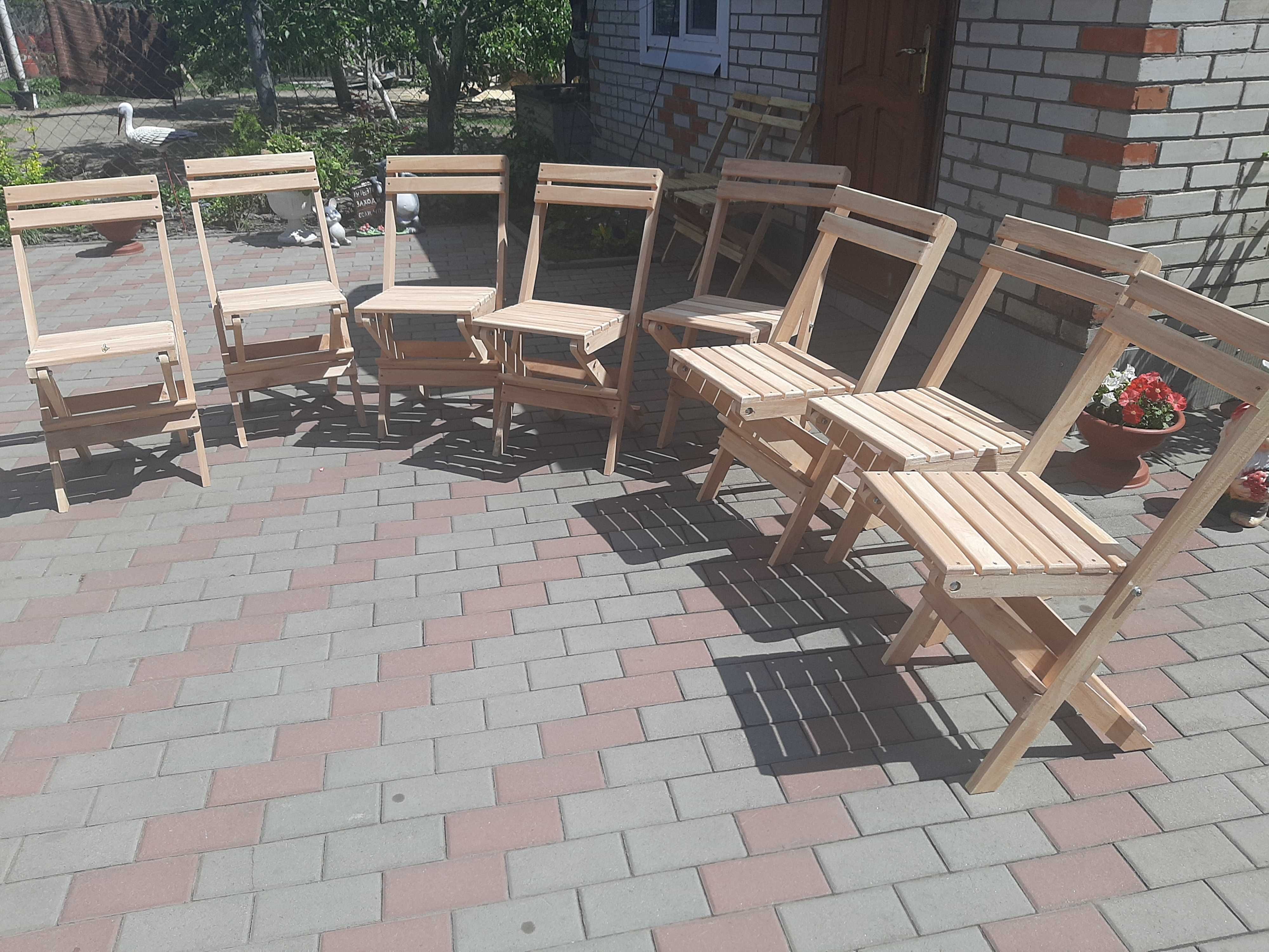 Дерев'яні  стільці розкладні
   стулья деревянные раскладные