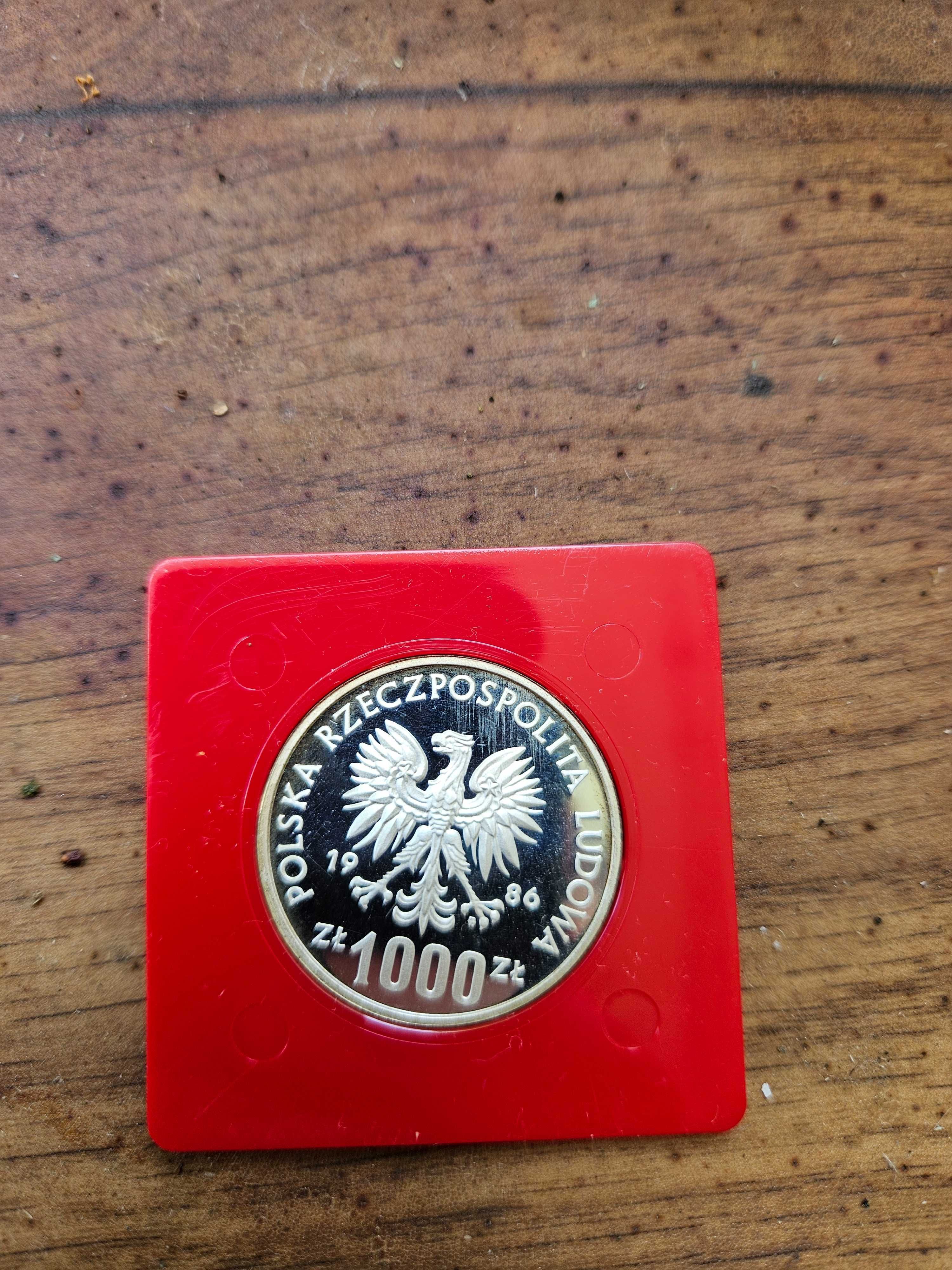 Moneta okazjonalna Pomnik Matki Polki 1000zł próba srebro.