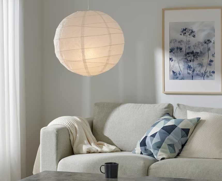 Lampa z kloszem lampionem papierowym