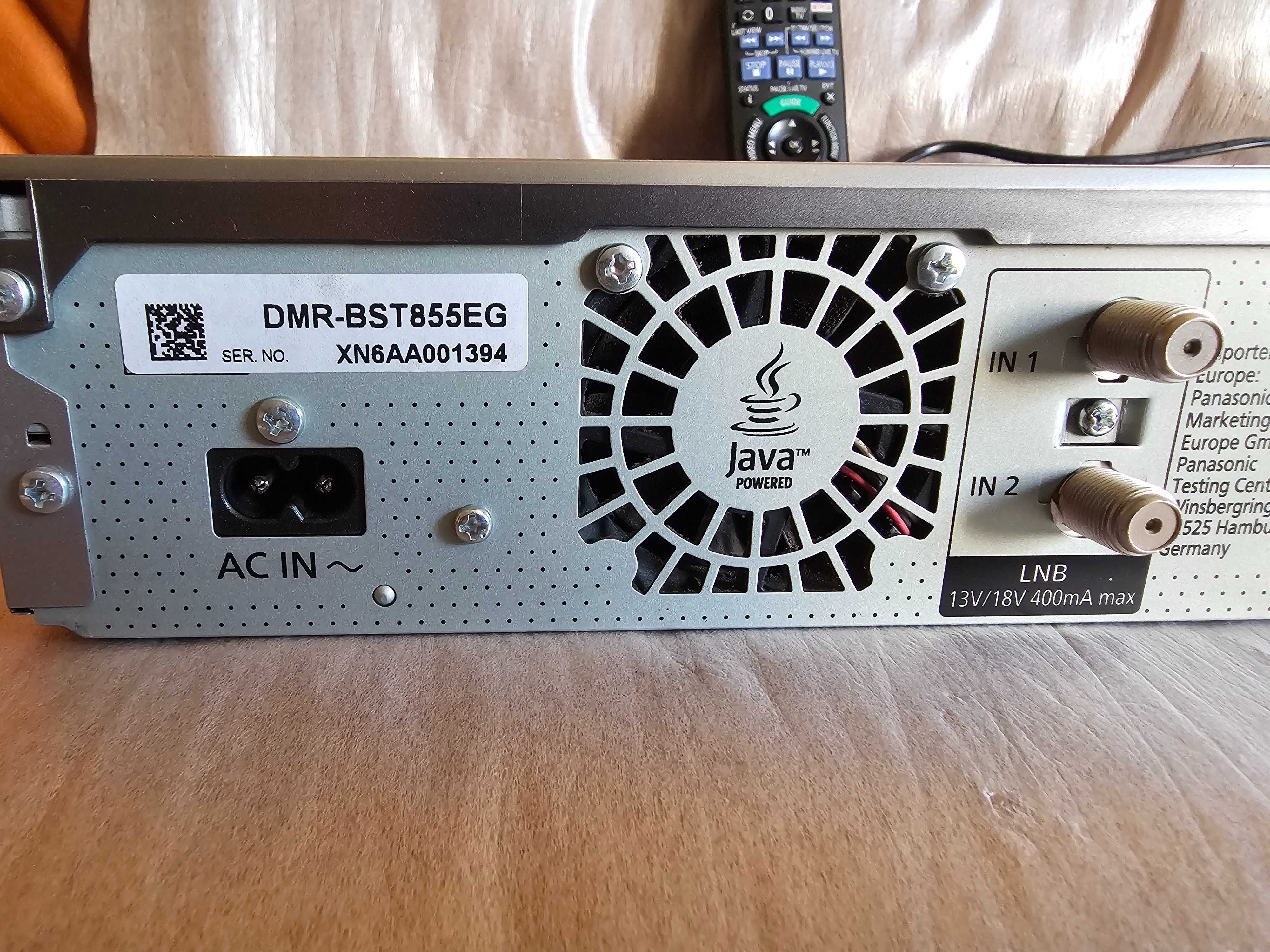 Blu-Ray DVD рекордер Panasonic DMR-BST855 SAT, WiFi, LAN, USB, DLNA