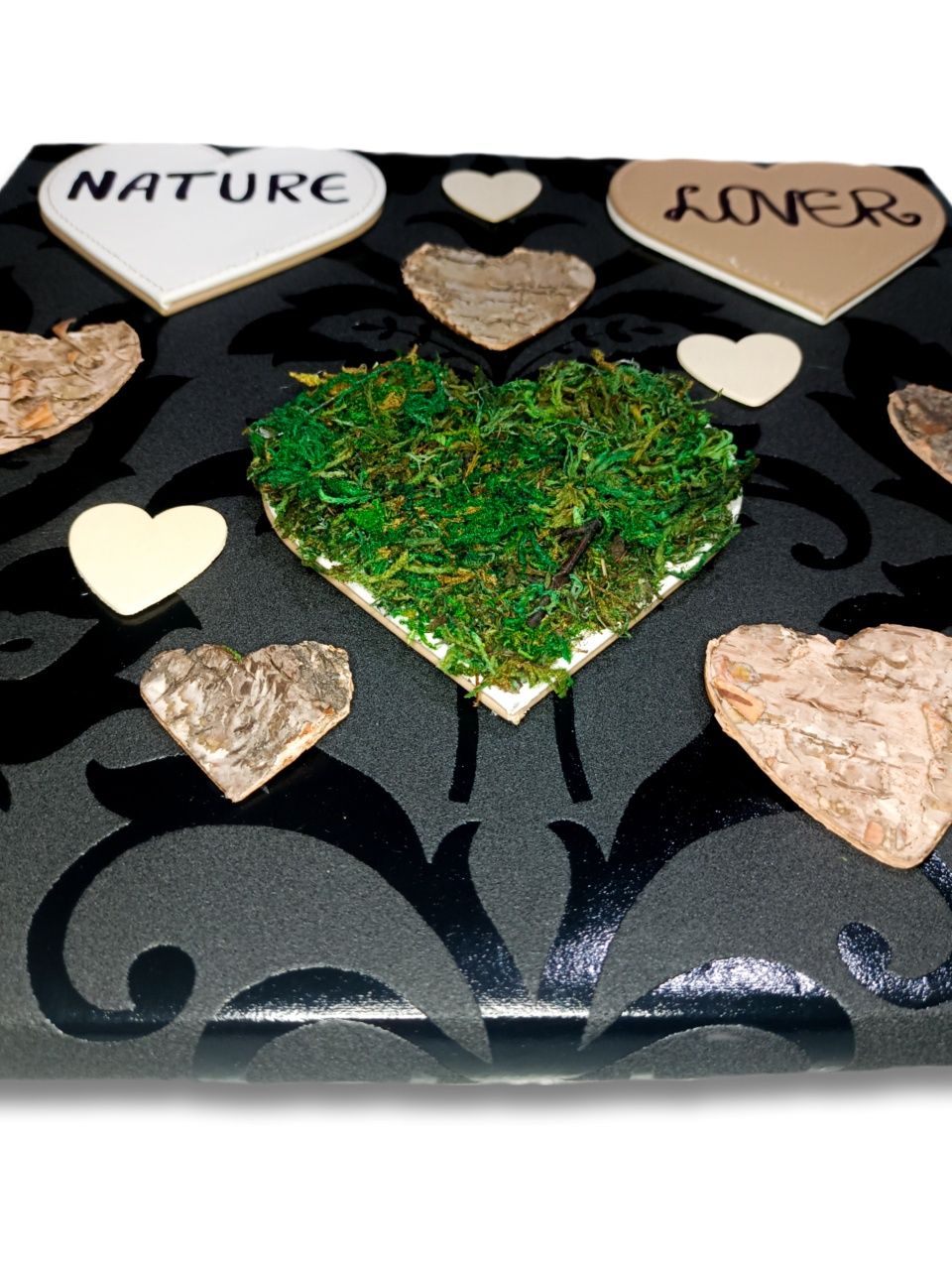 Czarny recyklingowy obraz 3D handmade witch aesthetic boho Nature Love