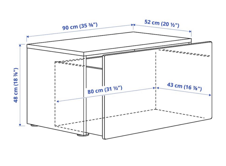 Banco/báu com rodas IKEA